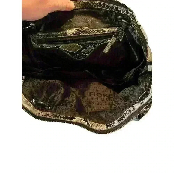 Fiorelli Faux Snakeskin Shoulder Bag Purse Python Embossed Satchel - Picture 4 of 10